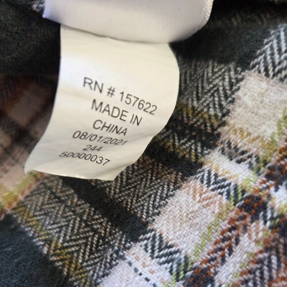 Eddie Bauer Men M Plaid Flannel Shirt Button Down Long Sleeve Cabincore Cottage - Picture 8 of 11